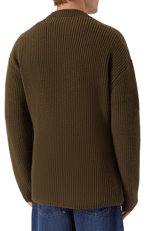 Шерстяной кардиган Emporio Armani EM004376/AF21497 Хаки  EM004376/AF21497 Фото 4