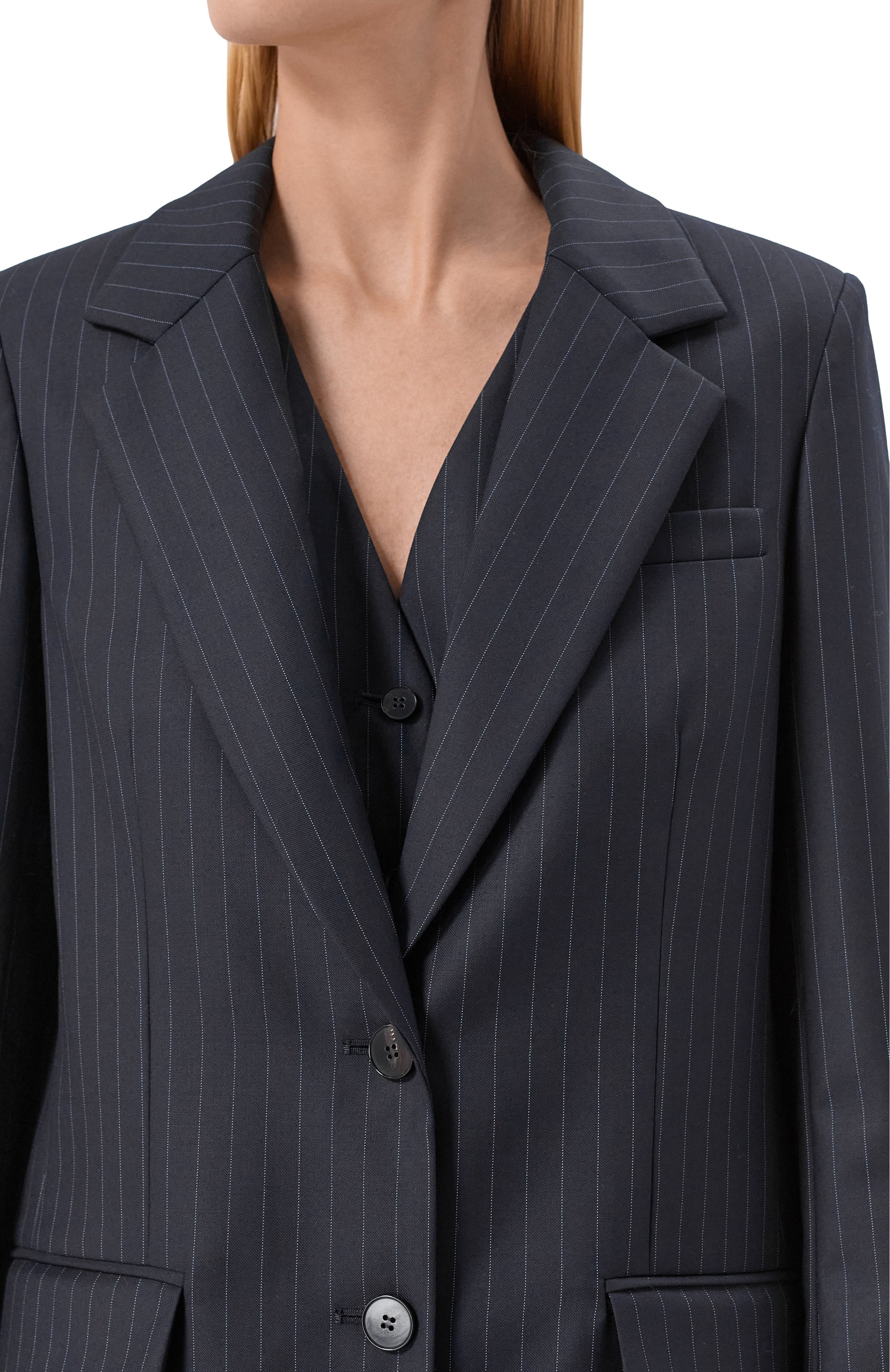 Шерстяной жакет OLOLOL темно-синего цвета по цене 79000 руб., арт. OLJT071/2582.ST403, фото 5 Шерстяной жакет OLOLOL, арт. OLJT071/2582.ST403, фото 5