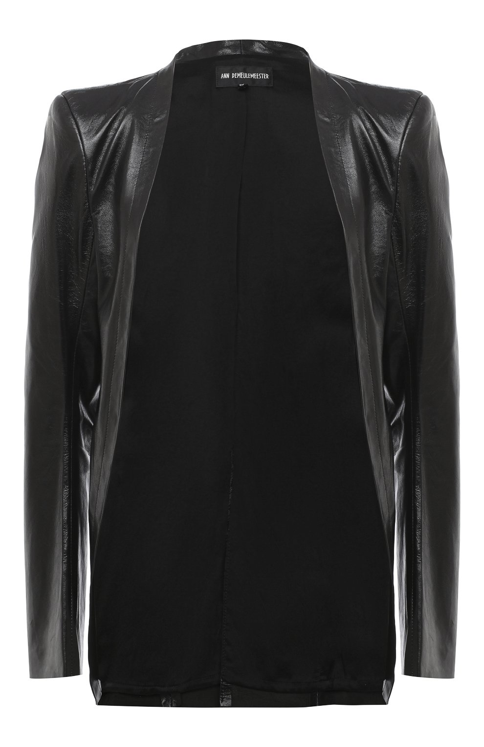 Кожаный жакет ANN DEMEULEMEESTER черного цвета по цене 199500 руб., арт. 2002-1009-P-272-099, фото 1 Кожаный жакет ANN DEMEULEMEESTER, арт. 2002-1009-P-272-099, фото 1