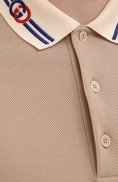 Хлопковое поло GUCCI, арт. 658067/XJDI2, фото 5