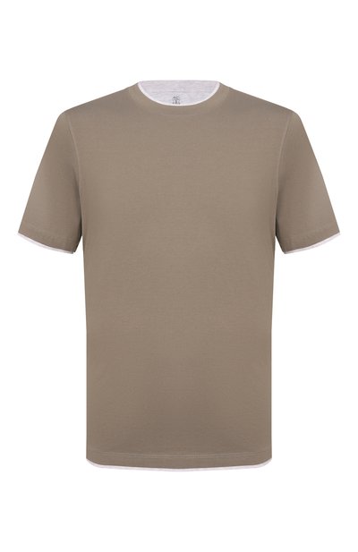 Мужская хлопковая футболка BRUNELLO CUCINELLI, арт. M0B137427