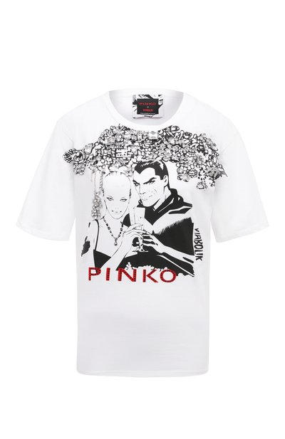 Женская хлопковая футболка PINKO, арт. 1L109A-Y5SN