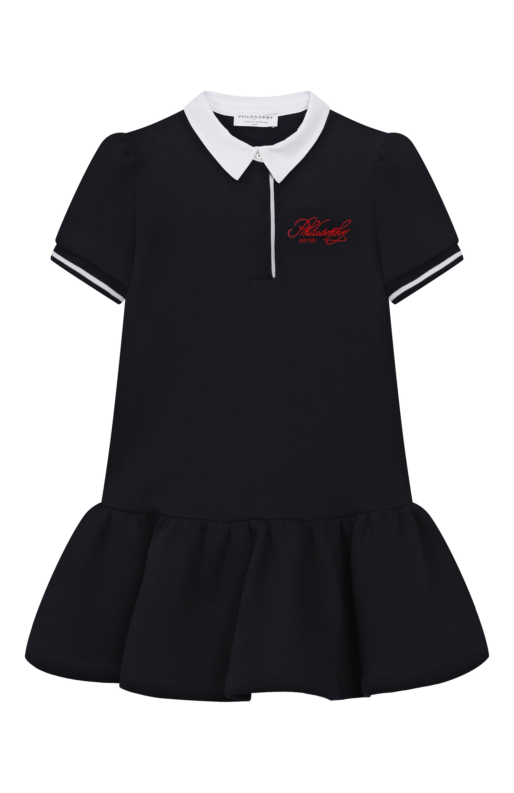 Хлопковое платье PHILOSOPHY DI LORENZO SERAFINI KIDS, арт. I9F905/6036/4-10, фото 1