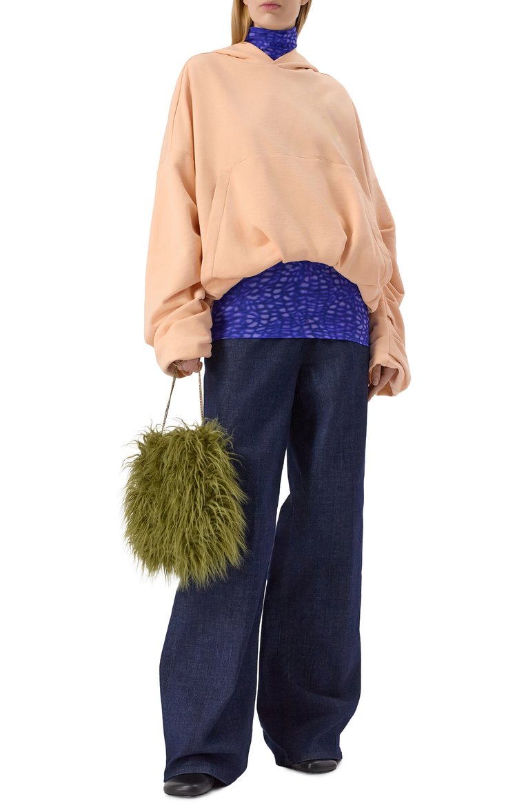 Женская водолазка DRIES VAN NOTEN фиолетового цвета, арт. 251-011159-1619 | Фото 2 (Длина (для топов): Стандартные; Рукава: Длинные; Материал внешний: Синтетический материал; Стили: Кэжуэл; Женское Кросс-КТ: Водолазка-одежда)