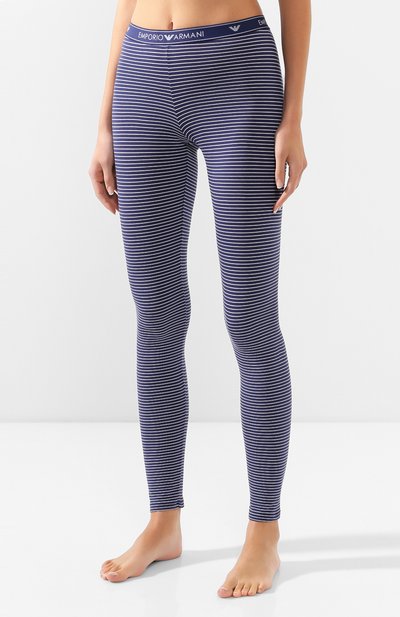 Хлопковые легинсы EMPORIO ARMANI синего цвета по цене 8995 руб., арт. 163998/0P219, фото 3 Хлопковые легинсы EMPORIO ARMANI, арт. 163998/0P219, фото 3