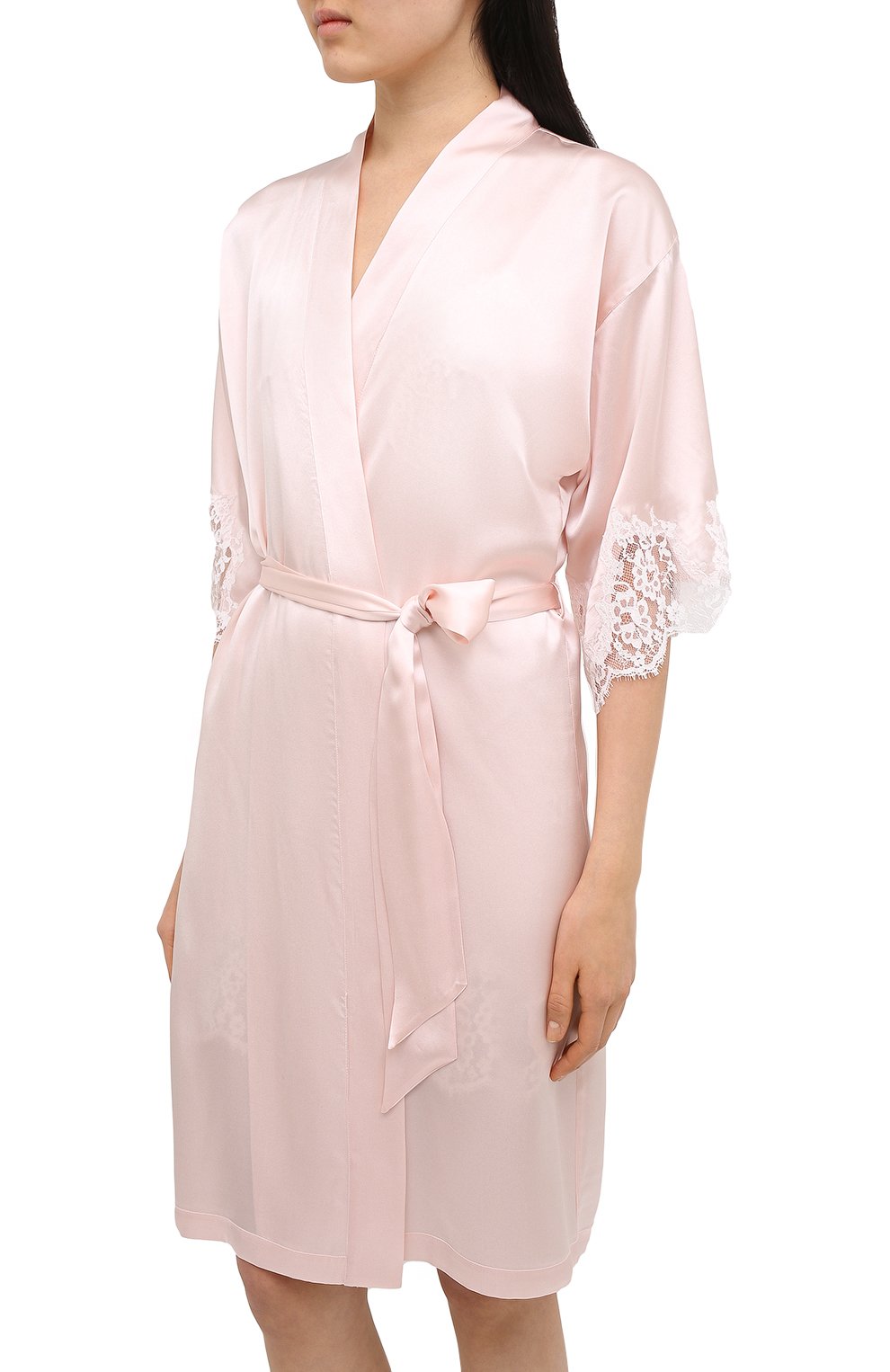 Халат из шелка и хлопка LISE CHARMEL светло-розового цвета по цене 49150 руб., арт. ALC2080, фото 3 Халат из шелка и хлопка LISE CHARMEL, арт. ALC2080, фото 3