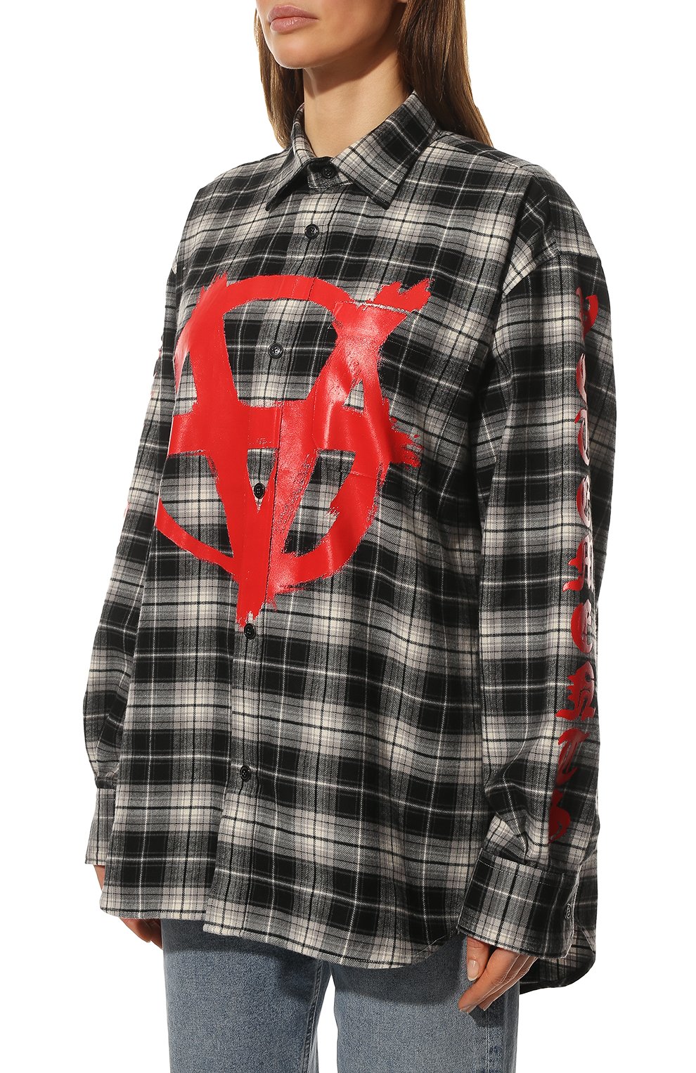 Хлопковая рубашка VETEMENTS, арт. UE52SH800B 1011/W, фото 3