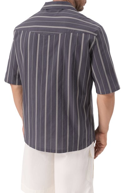 Хлопковая рубашка BRUNELLO CUCINELLI, арт. MM6830615, фото 4