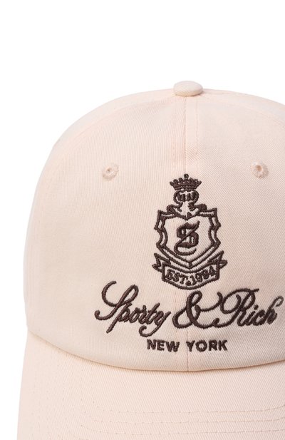 Хлопковая бейсболка SPORTY AND RICH, арт. AC08165231WH37, фото 3