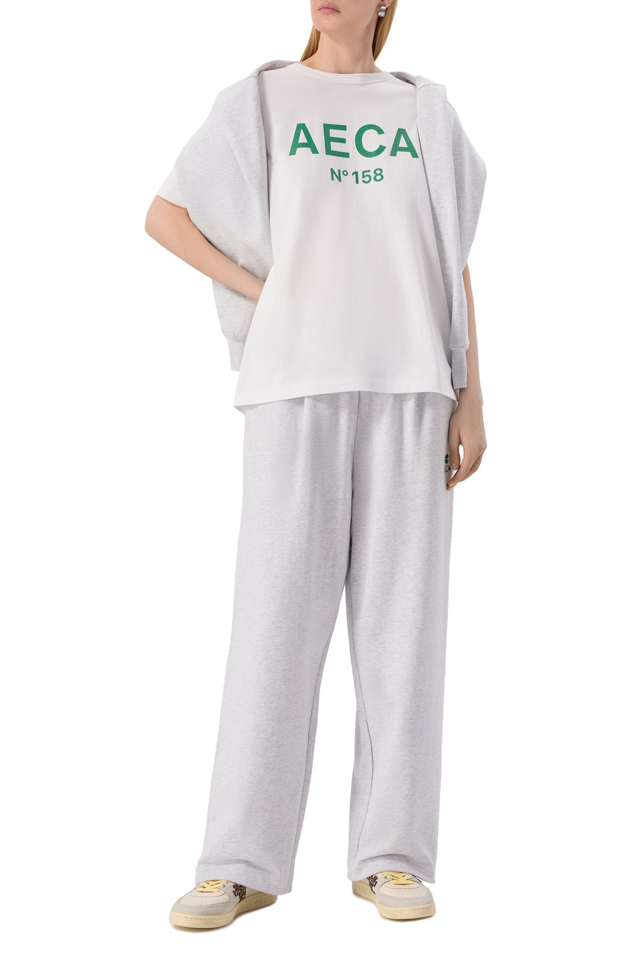 Хлопковые брюки AECA WHITE, арт. AWCMFWBDBPLSO001C0.LIGHT GREY (M), фото 2