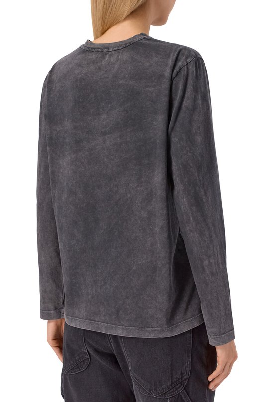 Хлопковый лонгслив MSGM 3941MDM107SE/257589 Серый  3941MDM107SE/257589 Фото 4
