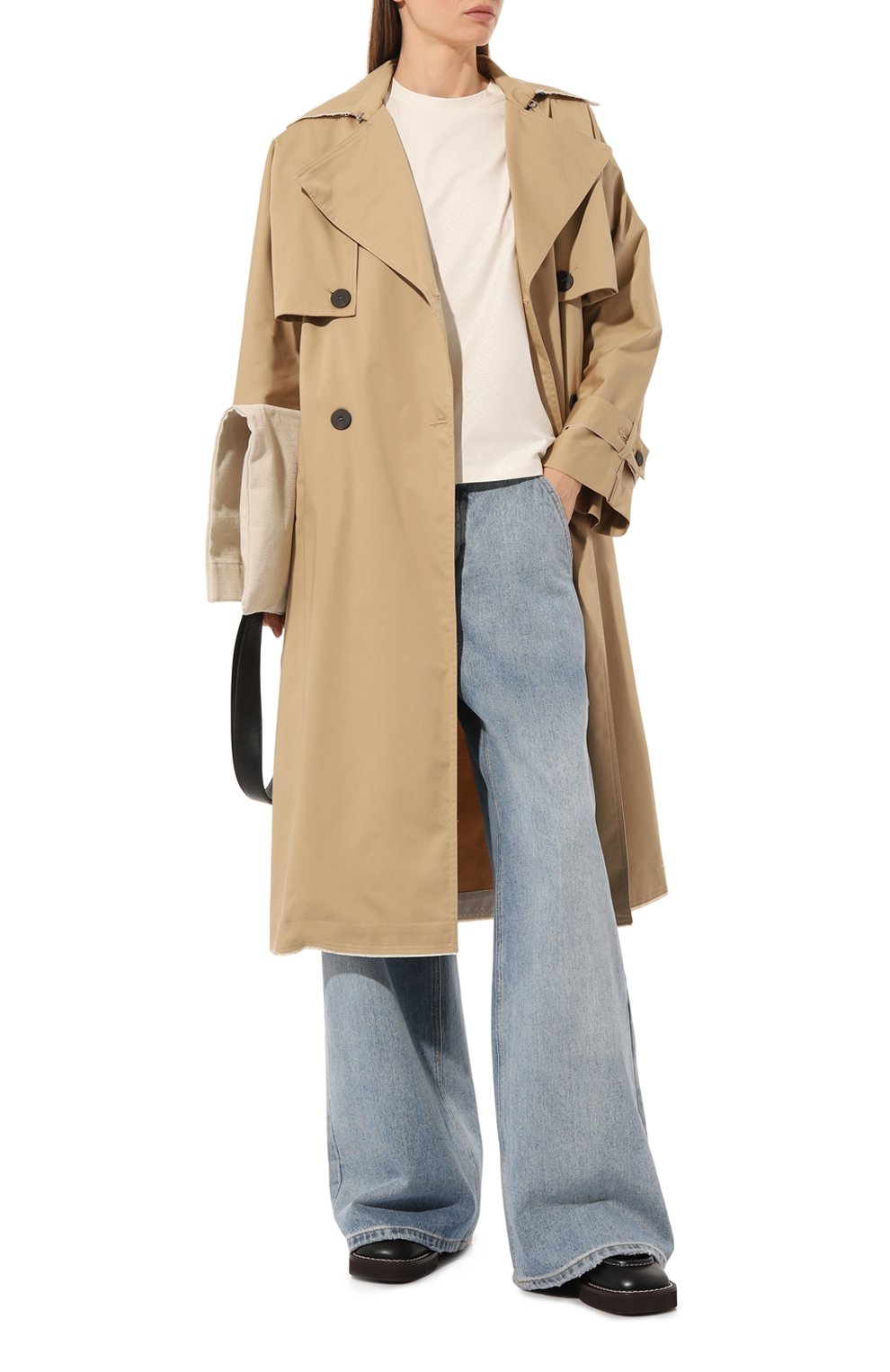 Хлопковая футболка BOSS кремового цвета по цене 11640 руб., арт. 50494353, фото 2 Хлопковая футболка BOSS, арт. 50494353, фото 2