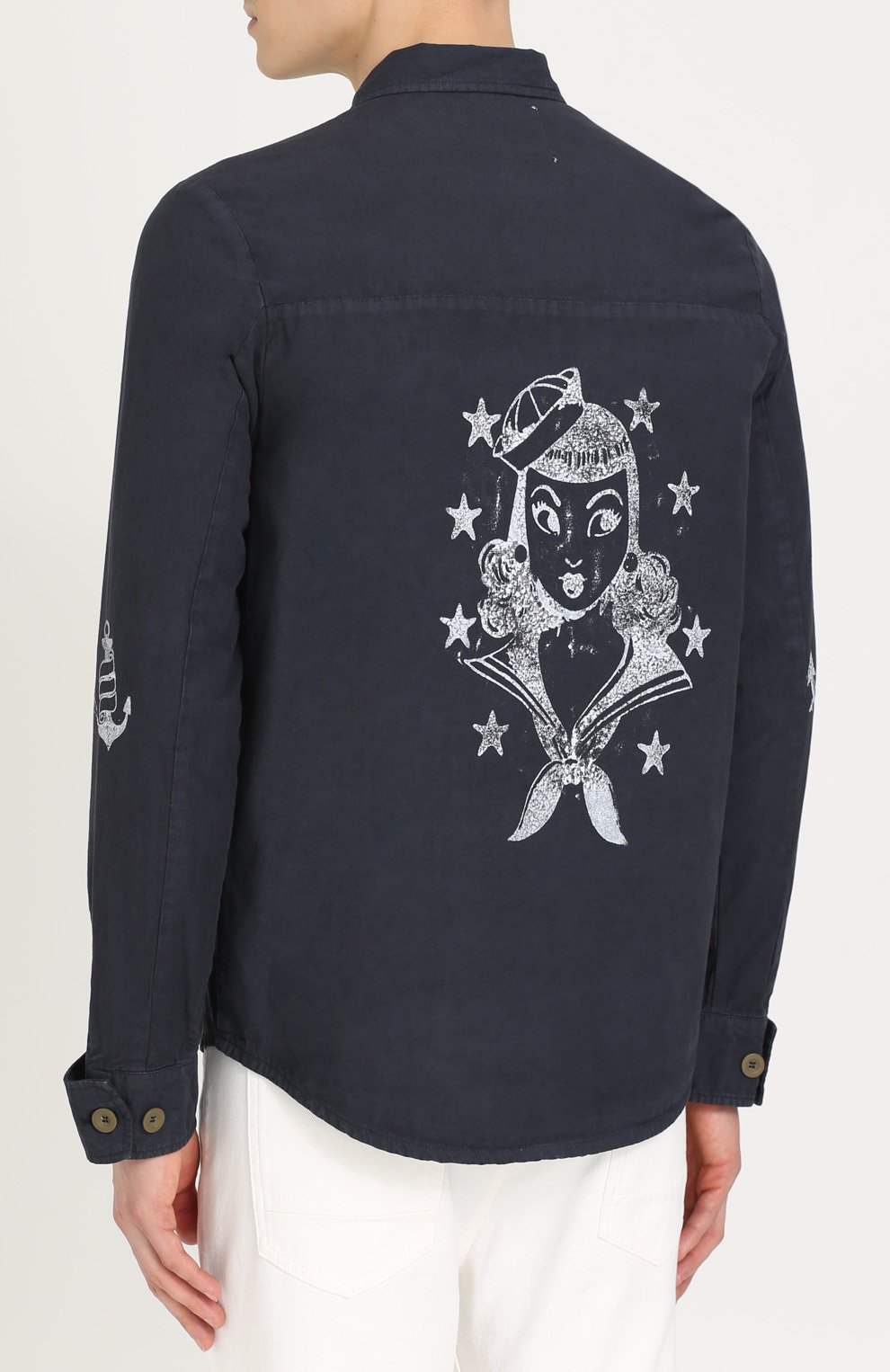 Френч из смеси хлопка и льна с принтом THE EDITOR, арт. E2.2447T12/5518, фото 4