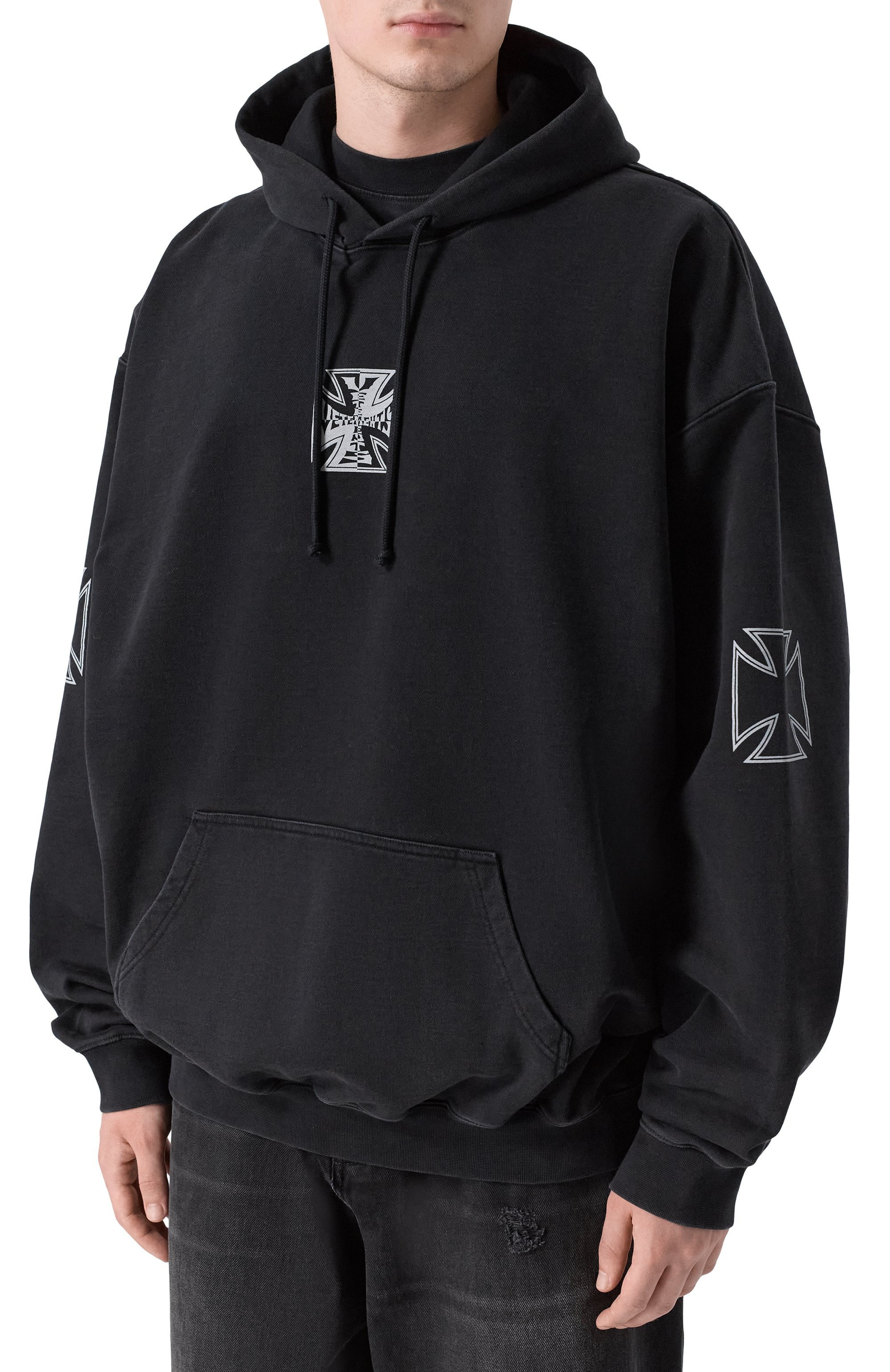 Хлопковое худи VETEMENTS, арт. ME76HD161B/1302 M0LLET0N, фото 3