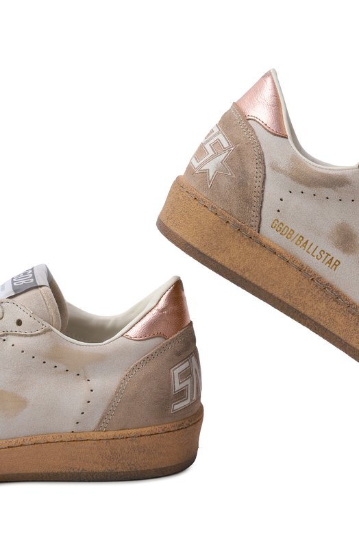 Замшевые кеды Ball Star Golden Goose Deluxe Brand GWF00117.F007275 Бежевый  GWF00117.F007275 Фото 7