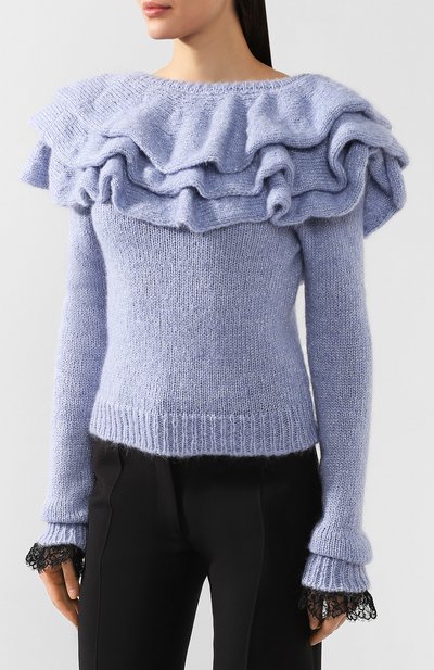 Свитер PHILOSOPHY DI LORENZO SERAFINI голубого цвета по цене 59950 руб., арт. A0935/7104, фото 3 Свитер PHILOSOPHY DI LORENZO SERAFINI, арт. A0935/7104, фото 3