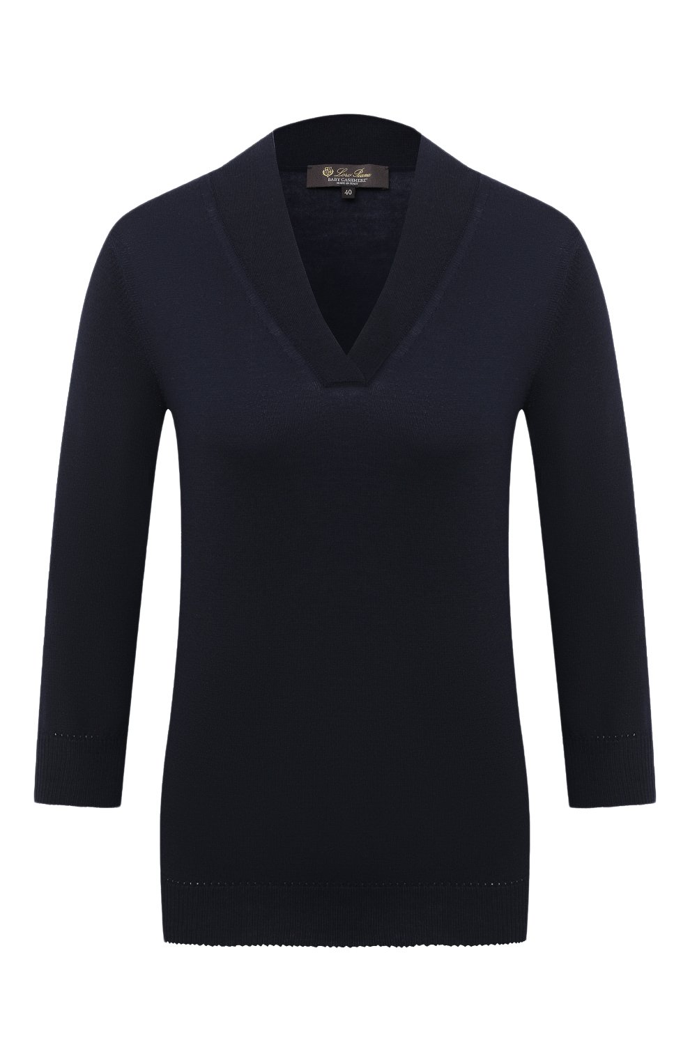 Кашемировый пуловер LORO PIANA темно-синего цвета по цене 126500 руб., арт. FAL1998, фото 1 Кашемировый пуловер LORO PIANA, арт. FAL1998, фото 1