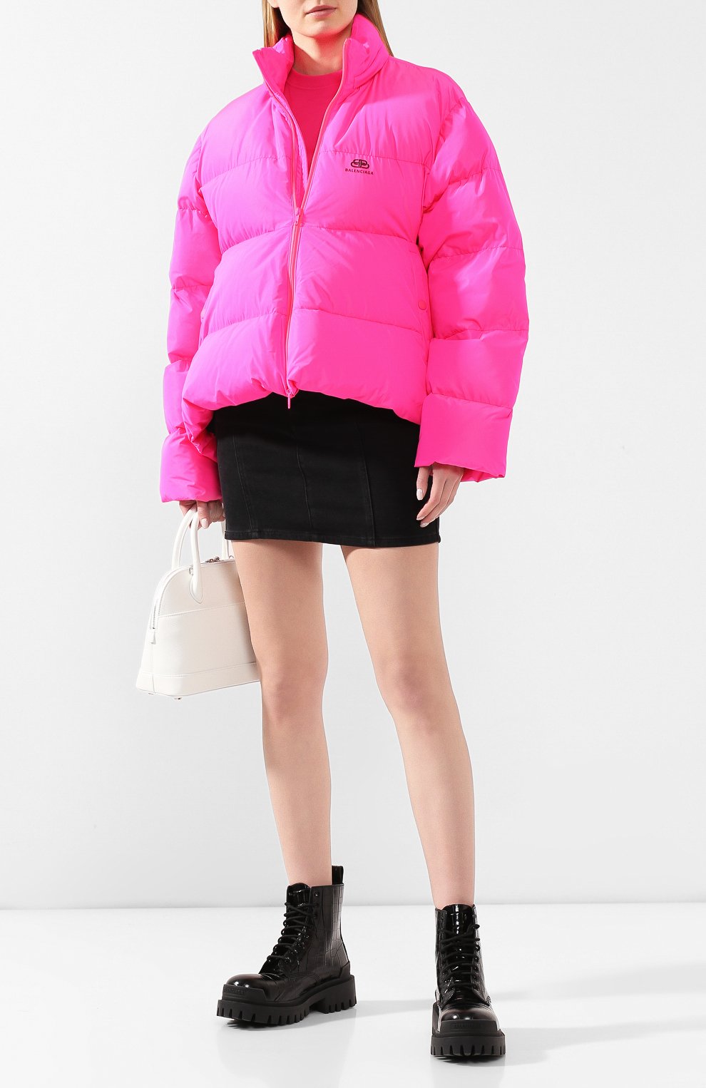 Стеганая куртка BALENCIAGA фуксия цвета по цене 136000 руб., арт. 601763/TF004, фото 2 Стеганая куртка BALENCIAGA, арт. 601763/TF004, фото 2