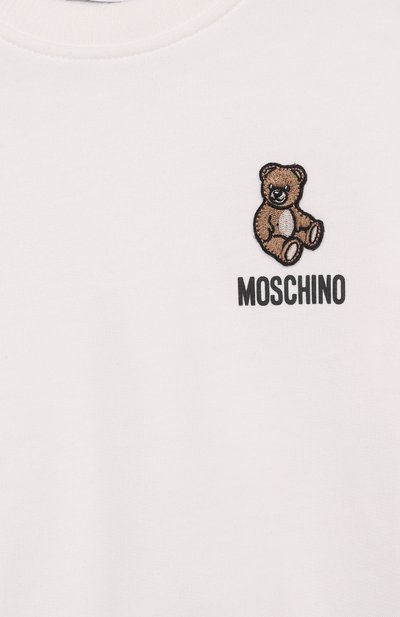 Хлопковый свитшот MOSCHINO кремового цвета по цене 10850 руб., арт. HUF09X/LCA19, фото 3 Хлопковый свитшот MOSCHINO, арт. HUF09X/LCA19, фото 3