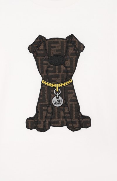 Хлопковая футболка FENDI, арт. JMI503/7AJ/8A-12+, фото 3