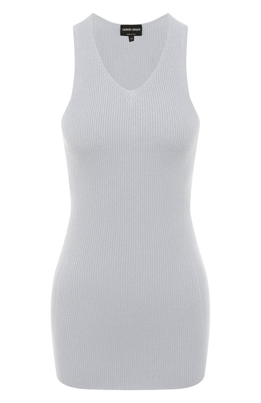Хлопковый топ Giorgio Armani 3RAK04/AM44Z Голубой 3RAK04/AM44Z