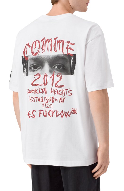 Хлопковая футболка Comme des Fuckdown CFABM01808 Белый  CFABM01808 Фото 4