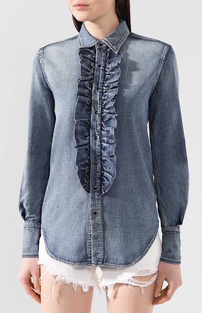 Дж инсовая рубашка SAINT LAURENT, арт. 623782/YW880, фото 3