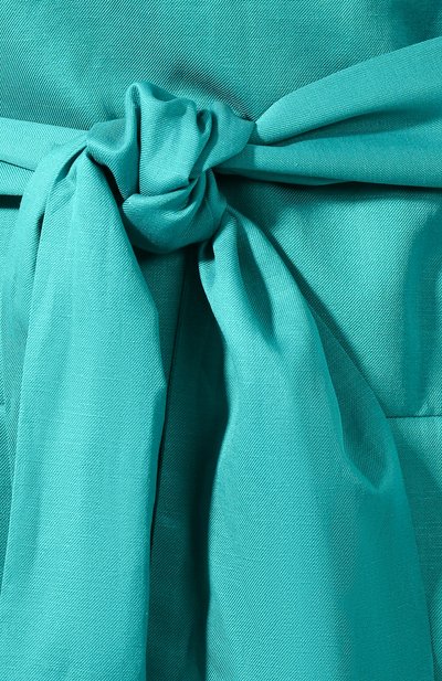 Платье из смеси хлопка и льна KITON бирюзового цвета по цене 295500 руб., арт. D49304H07262, фото 5 Платье из смеси хлопка и льна KITON, арт. D49304H07262, фото 5