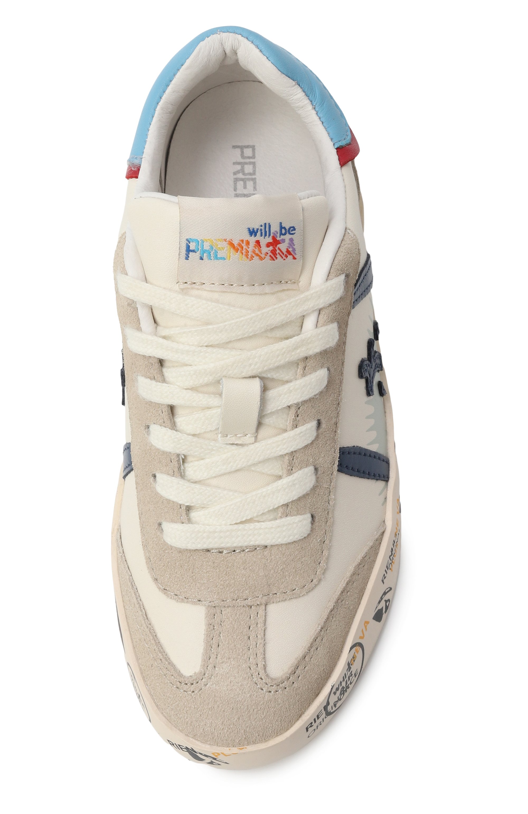 Кожаные кеды andy PREMIATA WILL BE кремового цвета по цене 19700 руб., арт. 28179412/ANDY/27-35, фото 4 Кожаные кеды andy PREMIATA WILL BE, арт. 28179412/ANDY/27-35, фото 4