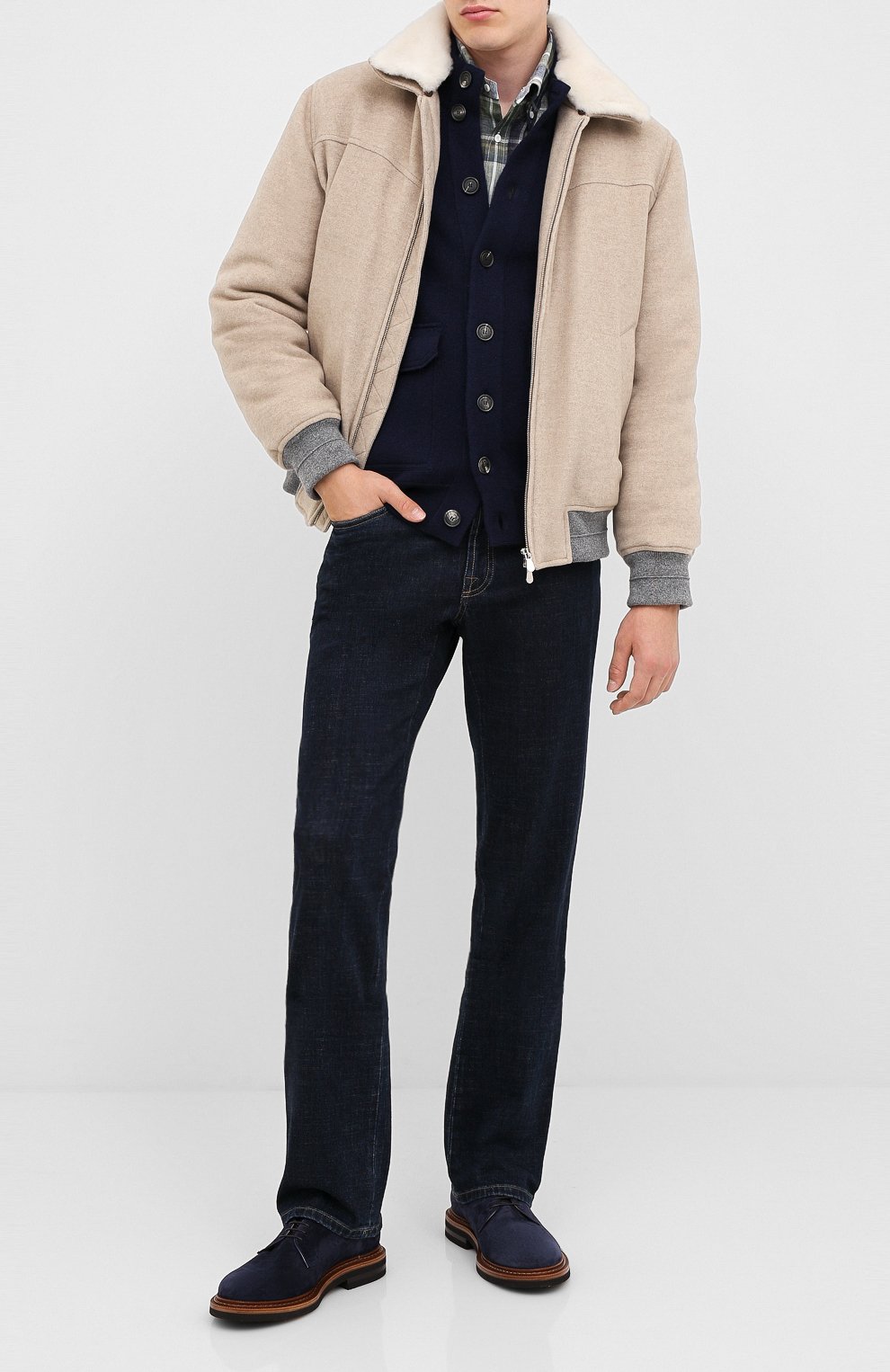 Замшевые дерби BRUNELLO CUCINELLI, арт. MZUNETK856, фото 2