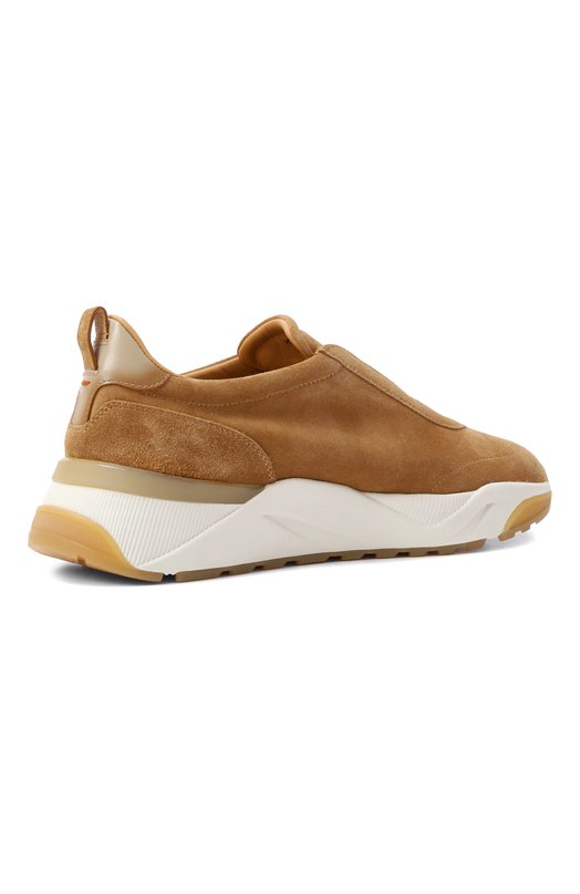 Замшевые кроссовки Santoni WBIG61431BTTKEAU Бежевый  WBIG61431BTTKEAU Фото 5