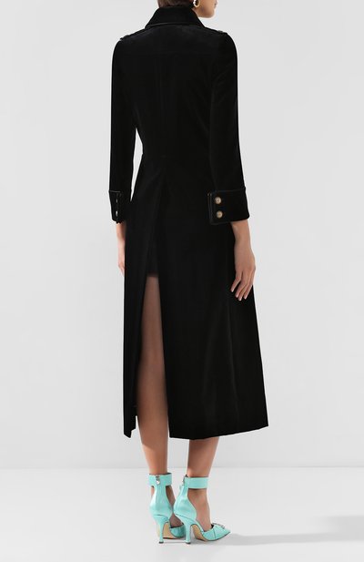 Хлопковое пальто SAINT LAURENT черного цвета по цене 422000 руб., арт. 579318/Y615W, фото 4 Хлопковое пальто SAINT LAURENT, арт. 579318/Y615W, фото 4