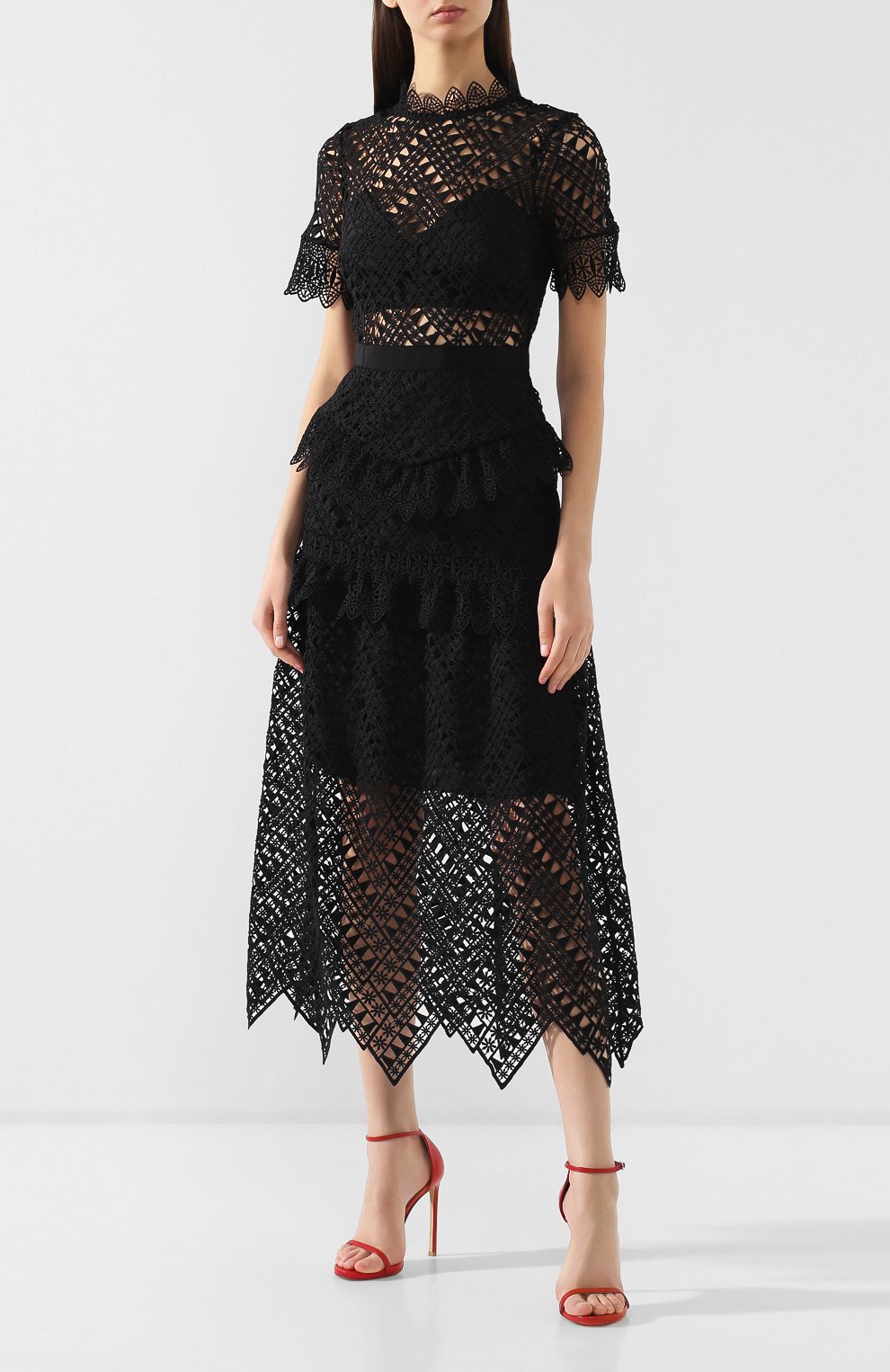 Кружевное платье-миди SELF-PORTRAIT, арт. SP20-089, фото 3