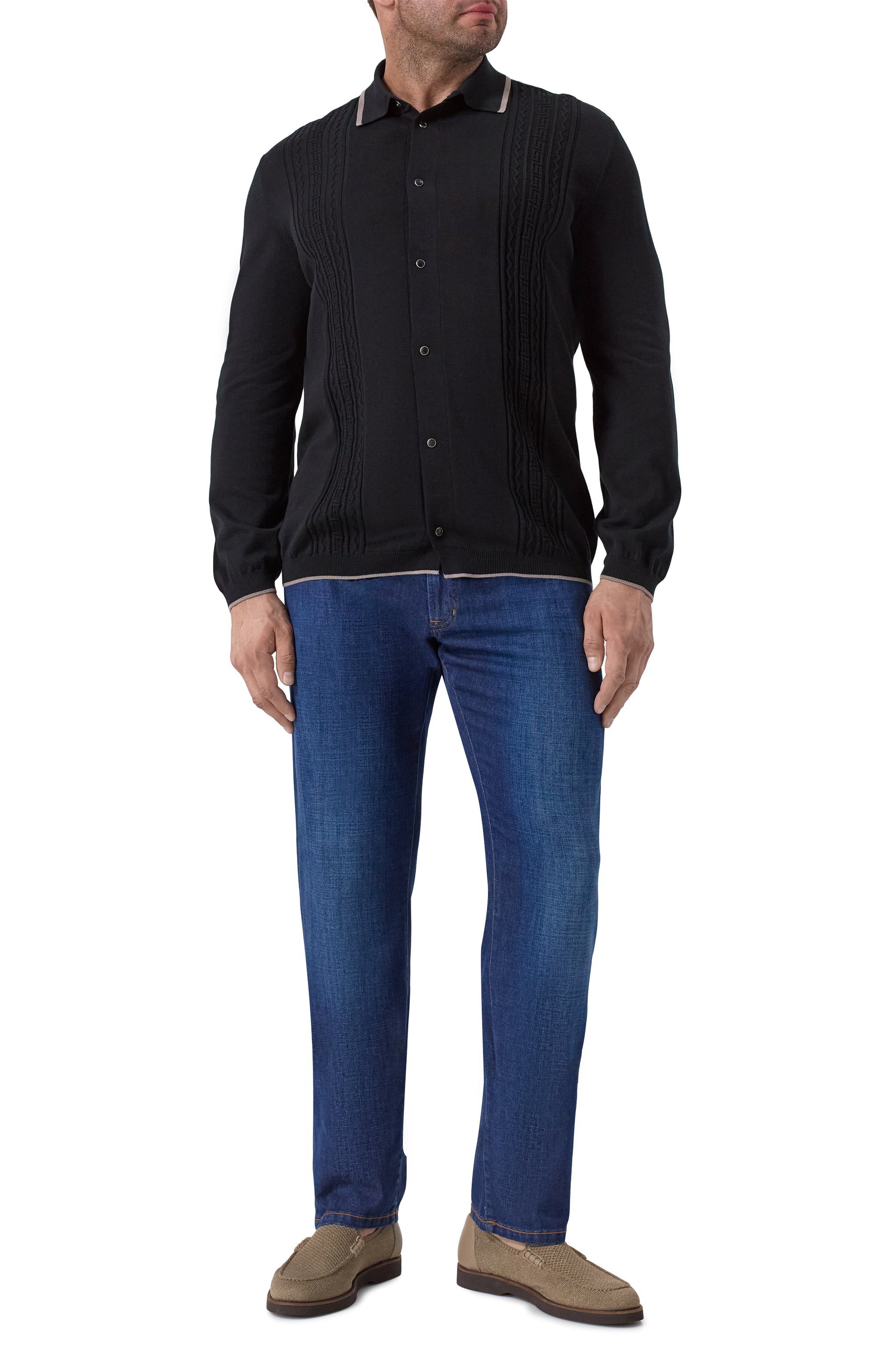 Хлопковая рубашка BRUNELLO CUCINELLI, арт. M29203405, фото 2