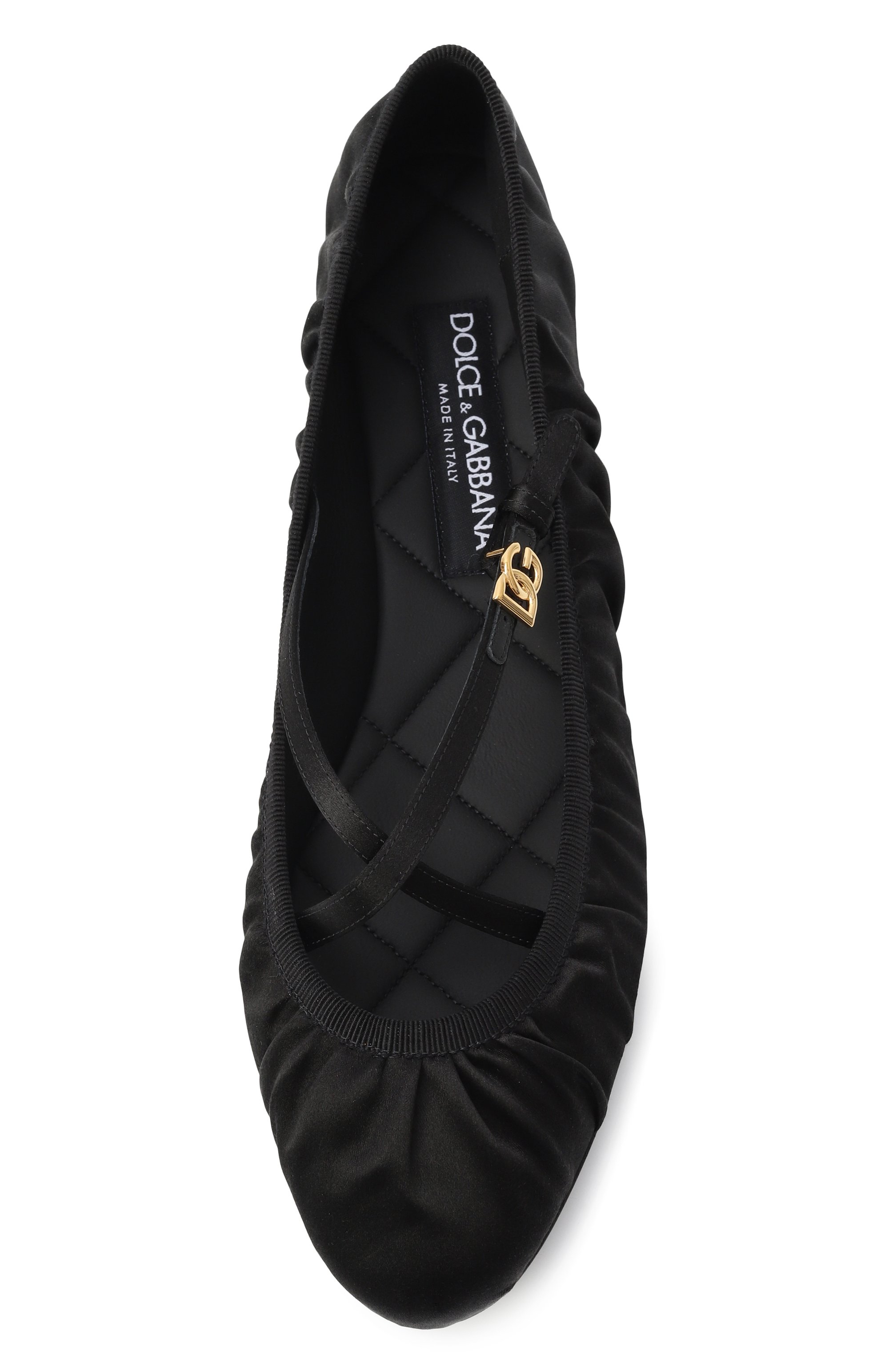 Текстильные балетки vally DOLCE & GABBANA черного цвета по цене 85650 руб., арт. CB0258/AD160, фото 6 Текстильные балетки vally DOLCE & GABBANA, арт. CB0258/AD160, фото 6