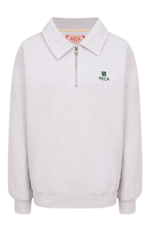 Хлопковый свитшот AECA WHITE AWCMFWBDTSSSO002C0.LIGHT GREY (S) Серый AWCMFWBDTSSSO002C0.LIGHT GREY (S)