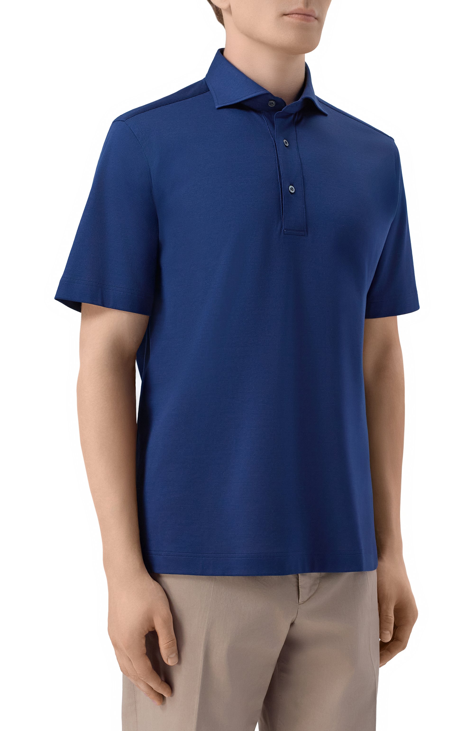 Хлопковое поло MVST темно-синего цвета по цене 57900 руб., арт. M26.CSM.H402/1626, фото 3 Хлопковое поло MVST, арт. M26.CSM.H402/1626, фото 3