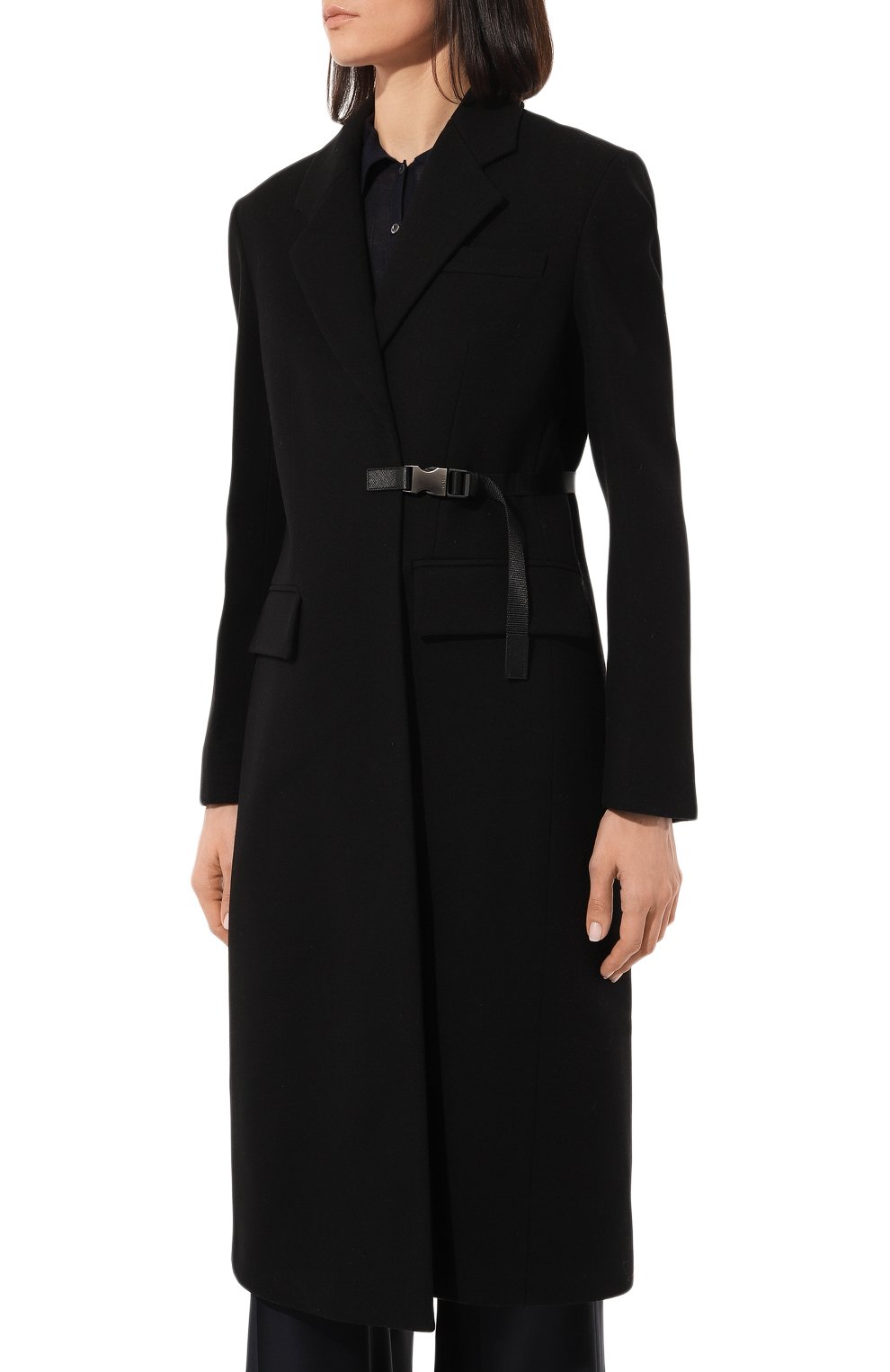 Шерстяное пальто PRADA, арт. P607N-1LXN-F0002-202, фото 3