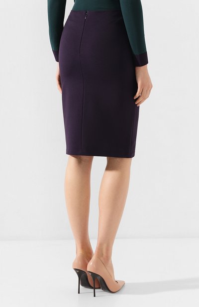 Юбка из вискозы EMPORIO ARMANI фиолетового цвета по цене 24100 руб., арт. 8N2N6A/2JFAZ, фото 4 Юбка из вискозы EMPORIO ARMANI, арт. 8N2N6A/2JFAZ, фото 4