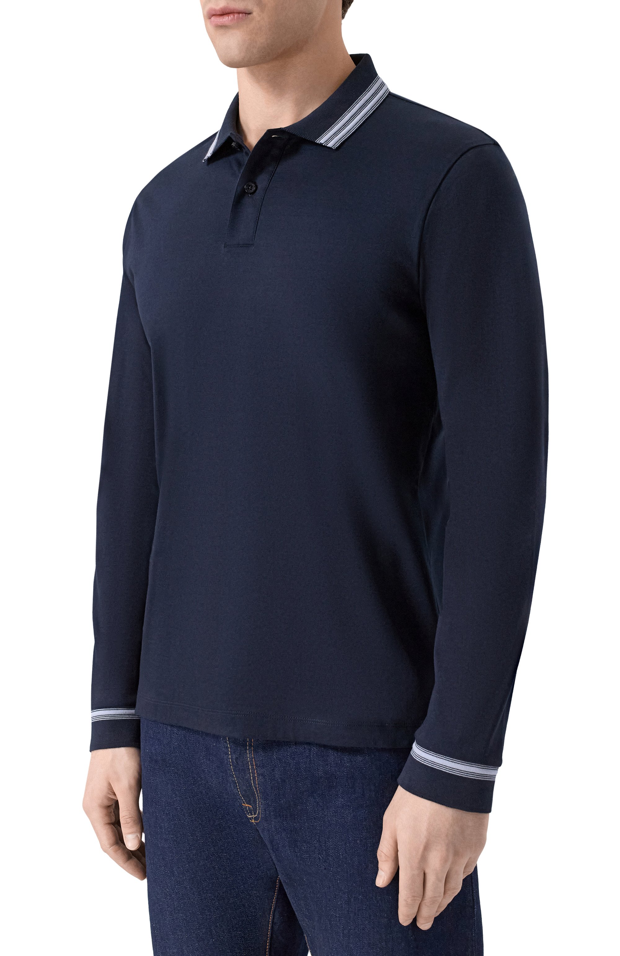 Хлопковое поло BOSS, арт. 50554530, фото 3