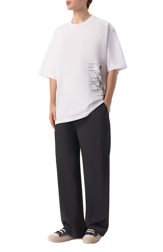 Хлопковая футболка Isabel Benenato UJ12PS26 Белый  UJ12PS26 Фото 2