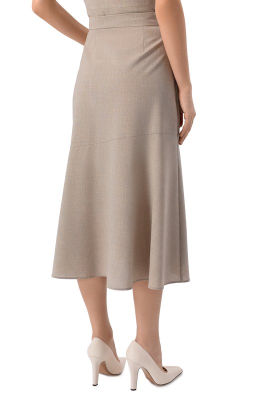 Шерстяная юбка BOSS 50554968 Бежевый  50554968 Фото 4