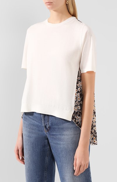 Топ STELLA MCCARTNEY кремового цвета по цене 62350 руб., арт. 601183/S2195, фото 3 Топ STELLA MCCARTNEY, арт. 601183/S2195, фото 3