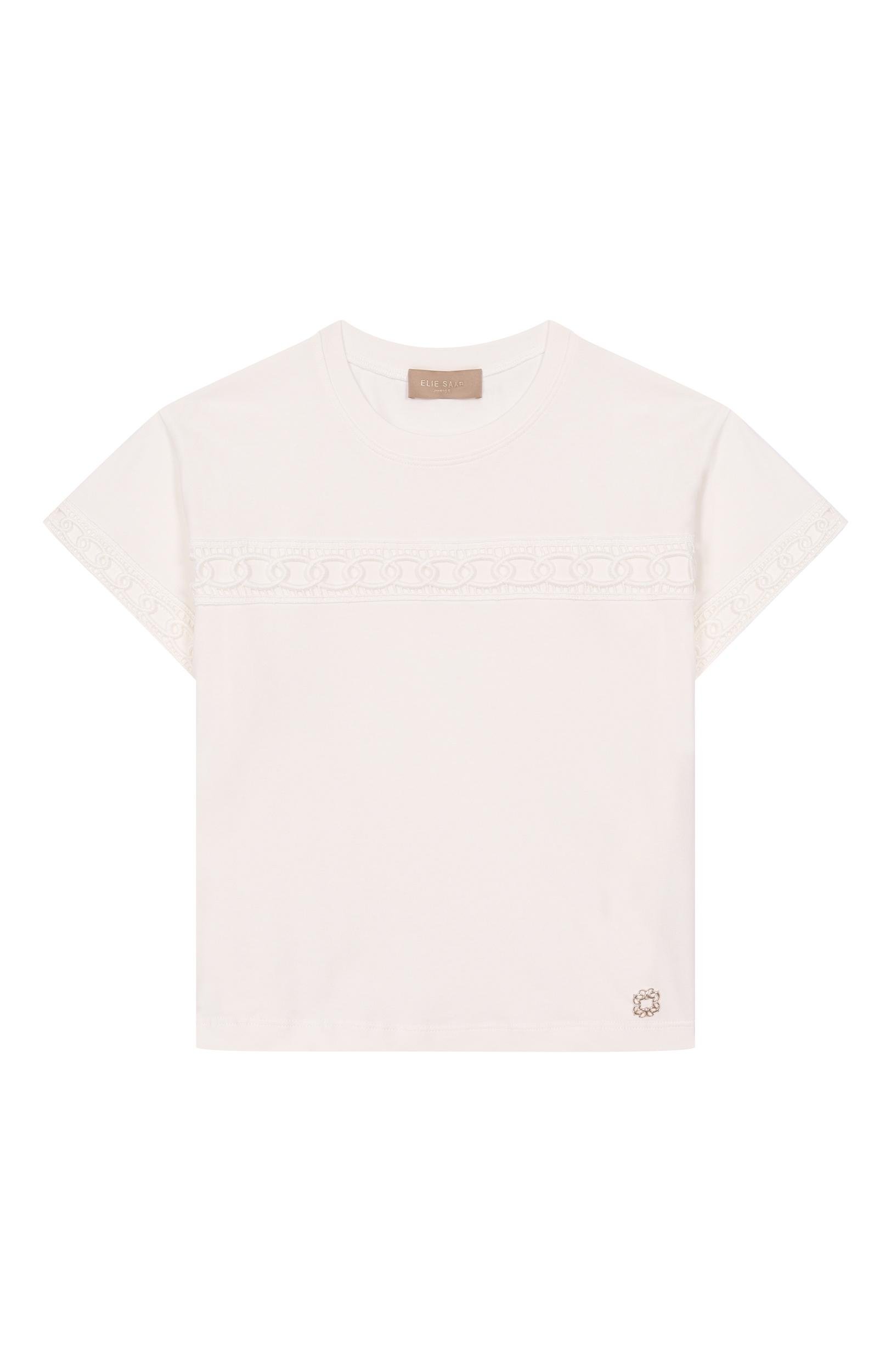 Хлопковая футболка ELIE SAAB JUNIOR, арт. EFTS027/TS0059, фото 1