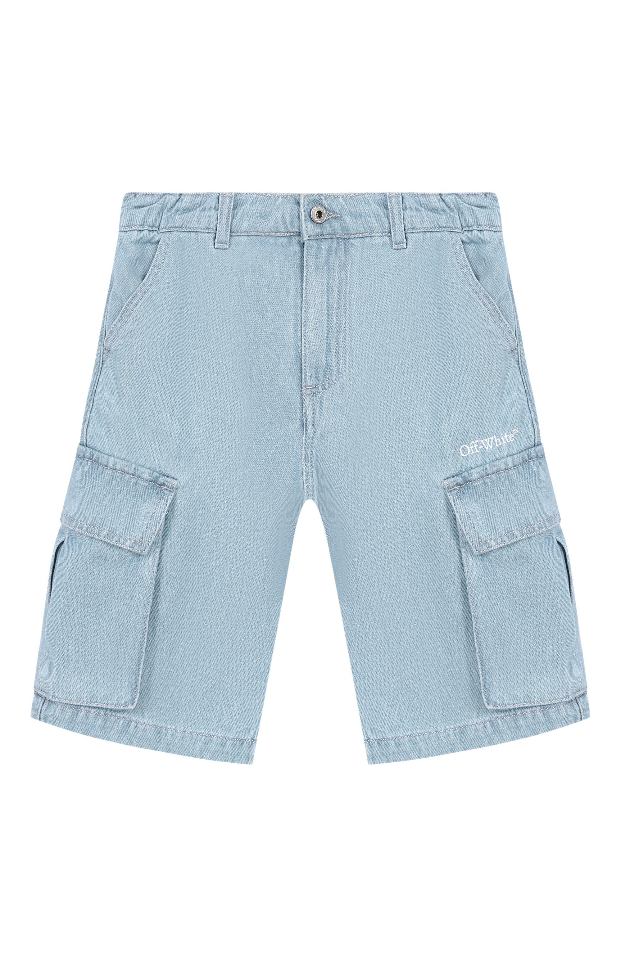 Джинсовые шорты-карго OFF-WHITE, арт. 0BYC002S26DEN001, фото 1