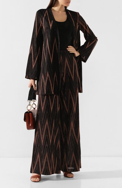 Брюки из смеси хлопка и вискозы M MISSONI коричневого цвета по цене 25450 руб., арт. 2DI00063/2J000W, фото 2 Брюки из смеси хлопка и вискозы M MISSONI, арт. 2DI00063/2J000W, фото 2