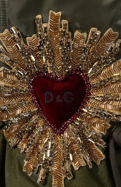 Парка с капюшоном DOLCE & GABBANA хаки цвета по цене 1640000 руб., арт. F9E50Z/FP6L1, фото 5 Парка с капюшоном DOLCE & GABBANA, арт. F9E50Z/FP6L1, фото 5