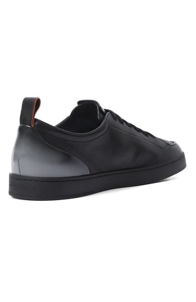 Кожаные кеды monte carlo SANTONI черного цвета по цене 93150 руб., арт. MBNG22184NEATFRI, фото 4 Кожаные кеды monte carlo SANTONI, арт. MBNG22184NEATFRI, фото 4