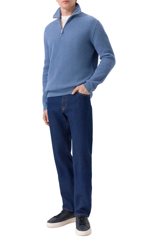 Шерстяной свитер Andrea Campagna M5625-6141 Голубой  M5625-6141 Фото 2