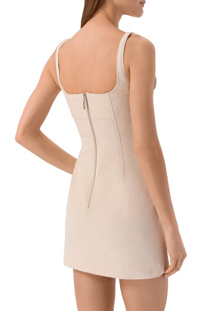 Джинсовое платье DAVID KOMA кремового цвета по цене 199500 руб., арт. RE26DK107DD, фото 3 Джинсовое платье DAVID KOMA, арт. RE26DK107DD, фото 3